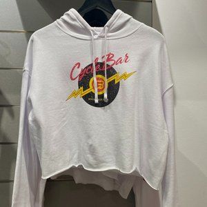 White Cropped Hoodie